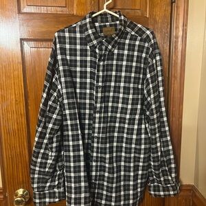 St. John's Bay Black and White Plaid Casual Shirt